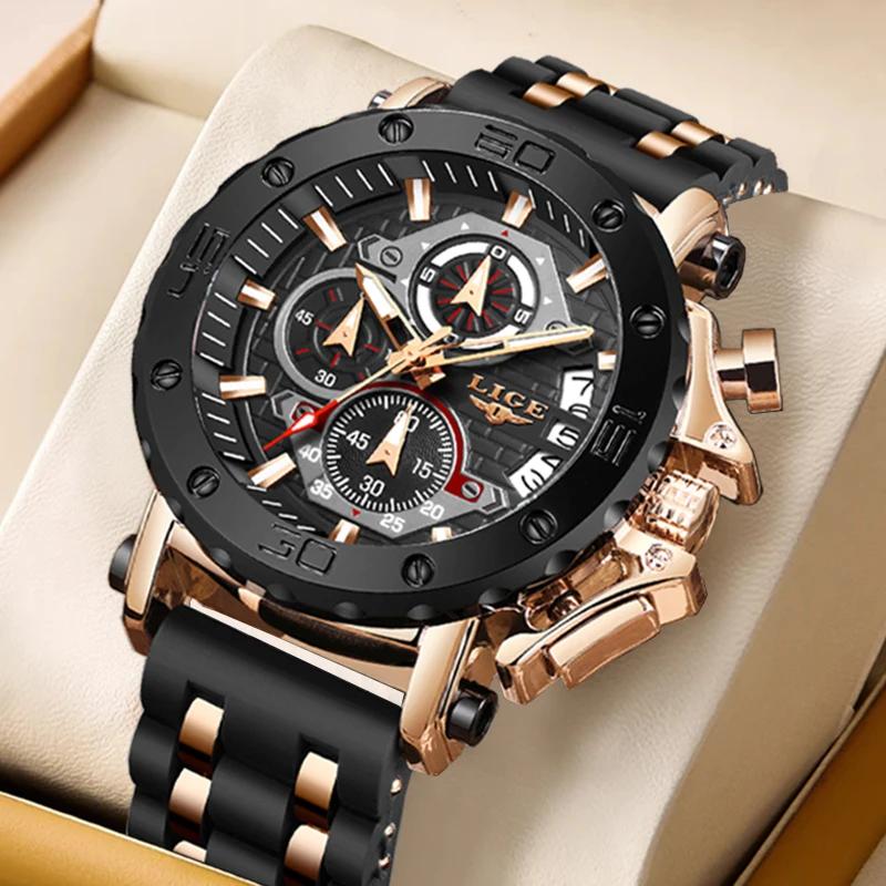 LIGE 2023   ð,   ũγ׷ ոð, ְ Ÿ и͸ ð, Montre Homme + BOX, Ż м
